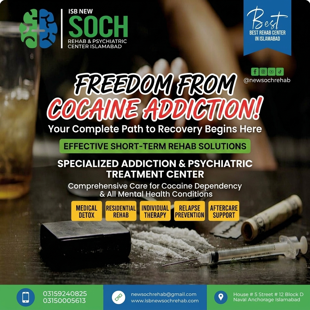 Cocaine Addiction – Cocaine Addiction Treatment at Islamabad, Pakistan